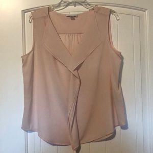 Calvin Klein Sleeveless Blouse Sz Lg Pale Pink